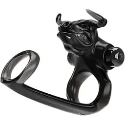 Насадка на пенис с вибрацией Pretty Love Bull Warrior 10.2 см черный