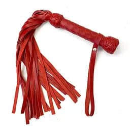 Флоггер маленький / мартинет, 30 хвостов по 35 см, цвет красный