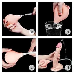 Фалоімітатор LoveToy Squirt Extreme 11" 28 см тілесний - мініатюра 16