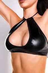 Сексуальний комплект Glossy Wetlook Brianna S чорний - мініатюра 4