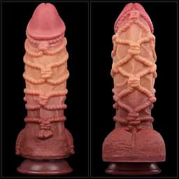 Фалоімітатор Dual-Layered Silicone Nature Cock 10.5'' 27 см коричневий - мініатюра 11