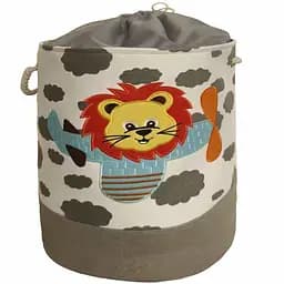 Корзина для игрушек/белья на шнуровке Lovely Svi 45х35 см Львенок серый (281223)