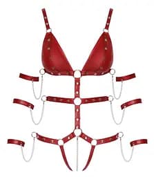 Боді Bad Kitty Naughty Toys Strap L червоний - мініатюра 6