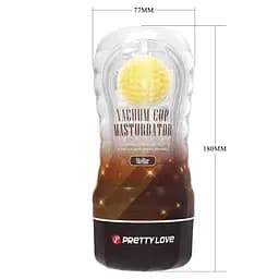 Мастурбатор Pretty Love Vacuum Cup Stellar жовтий - мініатюра 8