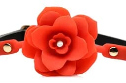 Кляп Master Series Blossom Silicone Rose Gag - Red - мініатюра 3