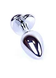 Анальна пробка Jewellery Silver Heart Plug сріблястого кольору - мініатюра 5