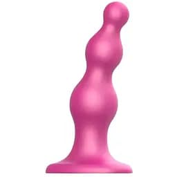 Насадка для страпону Strap-On-Me Dildo Plug Beads Framboise Metallic M