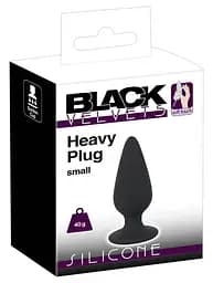 Анальна пробка Black Velvets Heavy Plug Small чорна - мініатюра 1