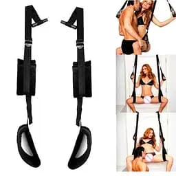 Секс-гойдалка на двері Tentation Door Straps for Bed Чорний K000351 - мініатюра 2