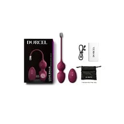Вагінальні кульки Dorcel Love Balls, 22 см, сливовий - мініатюра 3