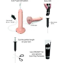 Фалоімітатор, що кінчає Strap-On-Me Squirting Cum Dildo Realistic Vanilla L - мініатюра 2