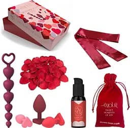 Набір Dreamtoys Amour The Passion Love Alluring Anal Kit 7 шт. червоний - мініатюра 9