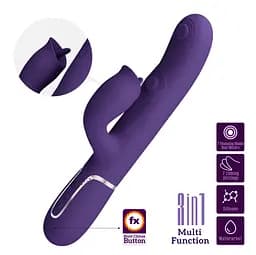 Вібратор PRETTY LOVE Gigi dark purple, 7 функцій вібрації, 7 режимів лизання PRETTY LOVE BW-500035-2 100626 - мініатюра 7