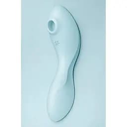 Вакуумний смарт-стимулятор із вібрацією Satisfyer Curvy Trinity 5+ Блакитний - мініатюра 2