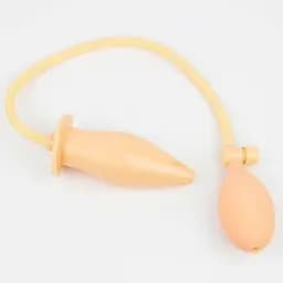 Анальний розширювач надувний з латексу 11 см тілесний