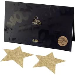 Пэстис-стикини Bijoux Indiscrets Flash Star Gold наклейки на соски One size