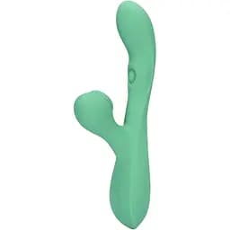 Вібратор Loveline Pulse Wave and Tongue Flickering 23 см зелений