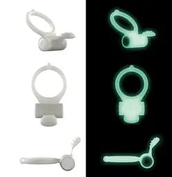 Ерекційне кільце Dorcel Power Clit White PHOSPHO з вібрацією, світиться у темряві Dorcel MD1397 90545 - мініатюра 2