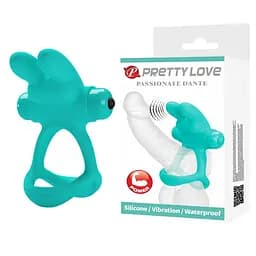Ерекційне кільце Pretty Love Passionate Dante 8.7 см бірюзовий - мініатюра 2