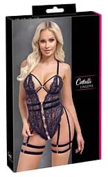 Боді Cottelli Lingerie Lace otwarte M (чорний) - мініатюра 8