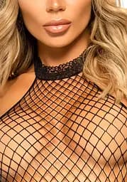 Бодістокінг Leg Avenue Racer neck bodystocking Black - мініатюра 3