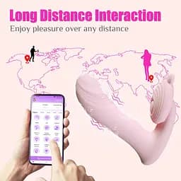 Вібратор Silicone vibrator, 6 frequenciesFinger function, Heating + APP - мініатюра 2