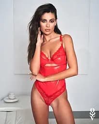Боді Obsessive Aliosa 2XL/3XL червоний - мініатюра 2