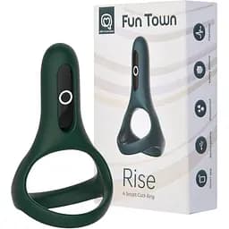 Ерекційне кільце Fun Town Rise подвійне управління зі смартфона Turquoise