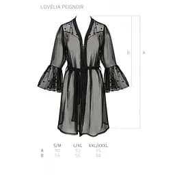 Повітряний пеньюар LOVELIA PEIGNOIR black - Passion L/XL - мініатюра 7