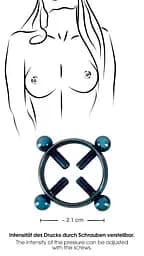 Затискачі на соски Bad Kitty Nipple Jewellery синій - мініатюра 4