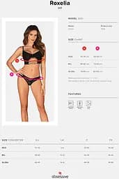Комплект Obsessive Roxelia set (Чорний, XS/S) Obsessive 100452 96970 - мініатюра 8