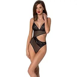 Боди с ажурным лифом Passion Christa Body black L/XL