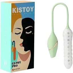Вибратор с вакуумным стимулятором KisToy Cathy Pro