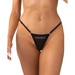 Стрінги Obsessive Violami Hungry S/M (чорний)