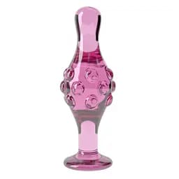 Анальная пробка Lovetoy Glass Romance GS17 11.3 см (розовый)