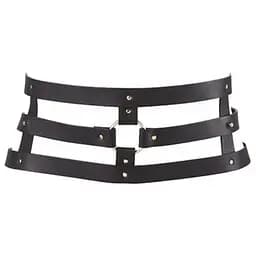 Портупея-пояс Bijoux Indiscrets MAZE - Wide Belt and Restraints Black, экокожа