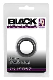 Ерекційне кільце Black Velvets Cock Ring 2.6 см чорний - мініатюра 3