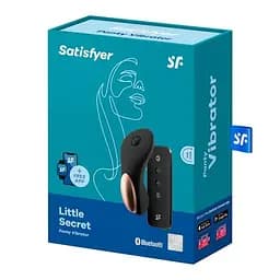 Кліторальний вібратор Satisfyer Little Secret Black з додатком - мініатюра 1
