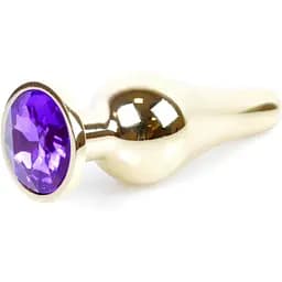 Анальна пробка Boss Of Toys Boss Series - Jewellery Gold Butt Plug Purple, BS6400070, Золотий / Фіолетовий