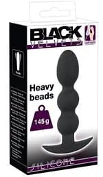 Силиконовий анальний затор Black Velvets Heavy Beads Orion 42-05330250000 86917 - мініатюра 2