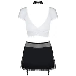 Еротичний костюм секретарки Obsessive Secretary suit 5pcs black L/XL чорно-білий - мініатюра 6