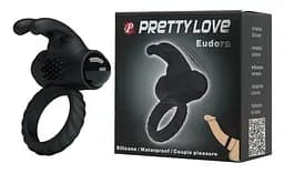 Насадка з вібрацією Pretty Love Eudora Penis Ring Black Baile BI-026219 87679 - мініатюра 4