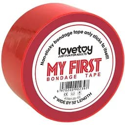 Бондажна стрічка Lovetoy My First Bondage Tape 15 м червоний