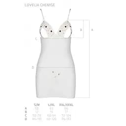Сорочка з вирізами на грудях + стрінги LOVELIA CHEMISE white - Passion L/XL - мініатюра 7