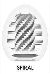 Мастурбатор яйце Tenga Egg Hard Boiled Spiral білий - мініатюра 4