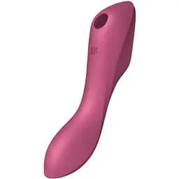 Вакуумный стимулятор клитора с вибрацией Satisfyer Curvy Trinity 3 красный