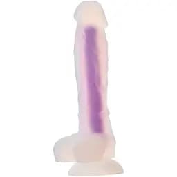 Неоновий фалоімітатор DreamToys Radiant 19 см синій