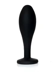 Анальна пробка - Jewellery Silicone Black Plug M Clear - мініатюра 5