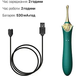 Вагінально-кліторальний вібратор Zalo - Bess Turquoise Green - мініатюра 6