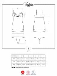 Комплект білизни Obsessive Wonderia L/XL (чорний) - мініатюра 7